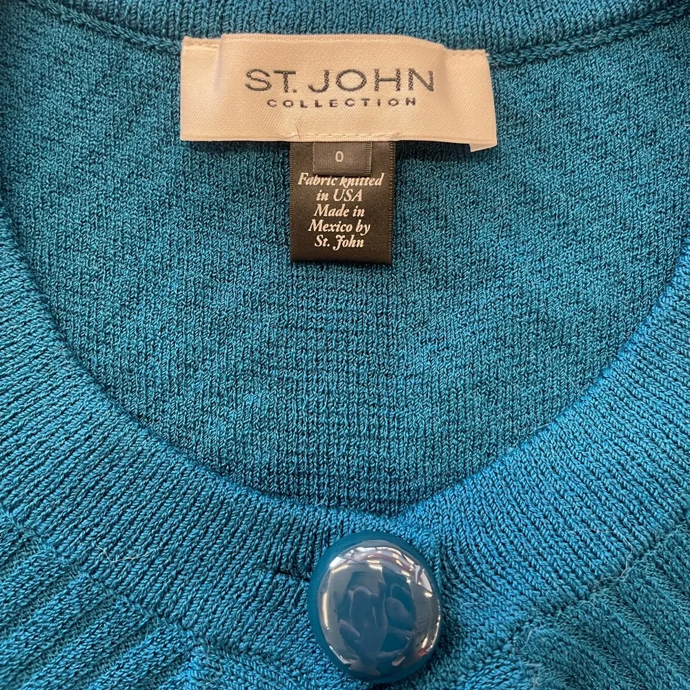 St. John Collection Wool blend Knit‎ Cardigan / Suit Jacket sz 0